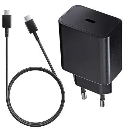 Présentation Chargeur Rapide 25W + Câble USB-C 1m QC 4.0 Noir