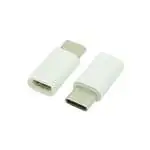 Présentation Adaptateur Charge et Synchro Micro USB (Fem) vers USB-C (Mâle) Blanc