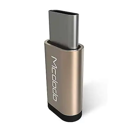 Présentation Mcdodo Adaptateur Premium Micro USB (Fem) vers USB-C (Mâle) Alu Gold