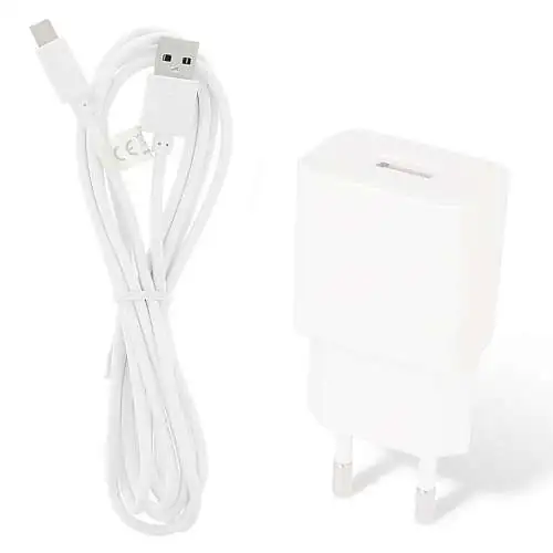 Chargeur USB 2A + Câble Type-C 2 mètres