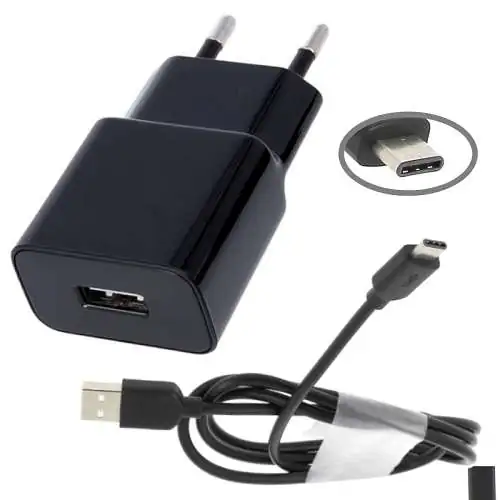 Chargeur Secteur USB 2A + Câble Type-C