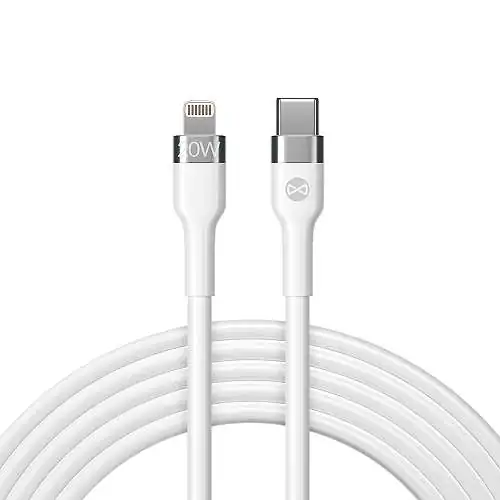 Câble USB-C vers Lightning Forever Certifié 3A 20W 2m Blanc