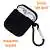 Vignette Etui Coque Silicone pour Apple AirPods (1 & 2) Noir, Crochet Amovible - 102.jpg