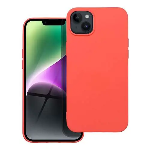 Coque en Silicone Couleur Orange Pêche pour iPhone 14 Plus