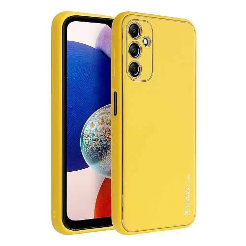 Coque Éco Cuir Summer Samsung Galaxy A34 5G, Inserts Metal, Jaune