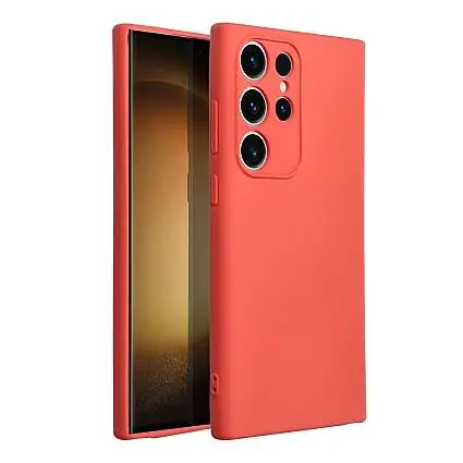 Présentation Coque Silicone Orange Pêche pour Samsung Galaxy S23 Ultra