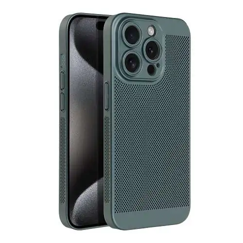 Coque Breezy Alu Vert Ultra Légère Respirante pour iPhone 15 Pro