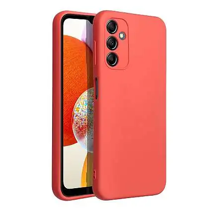 Présentation Coque Silicone Orange Pêche pour Samsung A14 & A14 5G