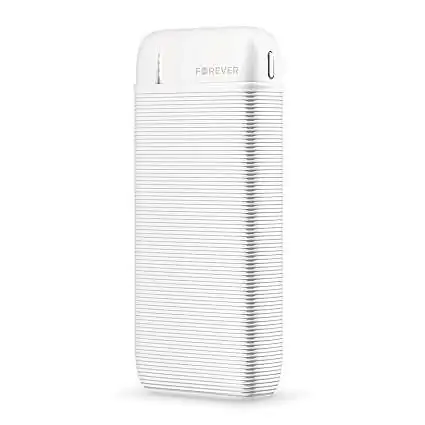Présentation Forever Batterie Externe 10000 mAh Double Sortie USB Output 2A Blanche