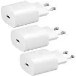 Présentation Lot 3 Chargeurs Samsung Original Ultra Rapide 25W USB-C TA-800 Blanc