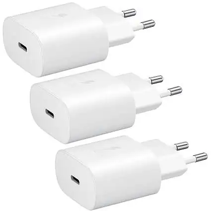 Présentation Lot 3 Chargeurs Samsung Original Ultra Rapide 25W USB-C TA-800 Blanc