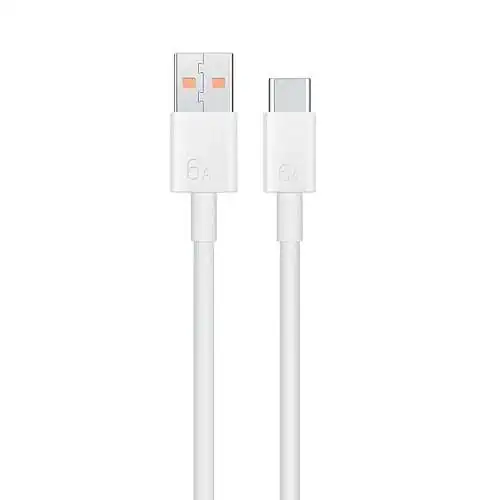 Huawei Câble USB vs USB-C Original 1m Supercharge 6A (66W) Blanc