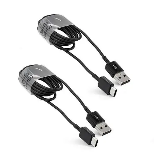 Samsung Câble Original USB vers USB-C 120 cm Noir (Lot 2 Câbles)