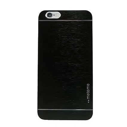 Présentation Coque iPhone SE 2020 (6/6s) Motomo Rigide Alu Brossé Noir