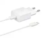 Présentation Samsung Chargeur Original Ultra Rapide 15W + Câble USB-C EP-T1510 Blanc