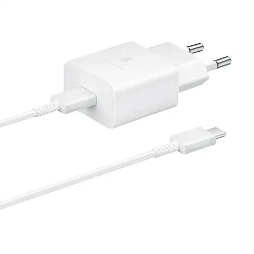 Samsung Chargeur Original Ultra Rapide 15W + Câble USB-C EP-T1510 Blanc