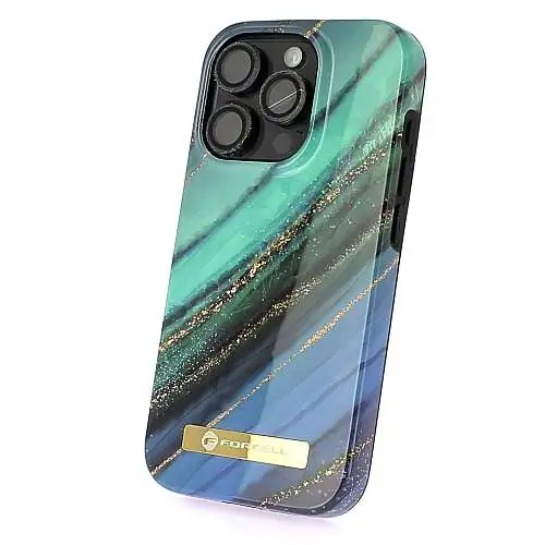 Coque Forcell pour iPhone 15 Pro Max 4D Exclusive Jade Marble MagSafe®