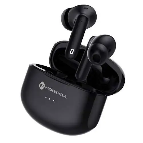 Forcell Ecouteurs Bluetooth Réduction de Bruit, boitier de charge induction noir
