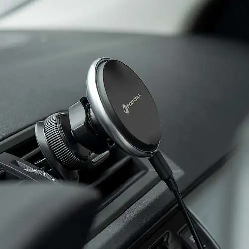 Support Voiture Forcell MagSafe®, Charge sans Fil 15W, Magnétique