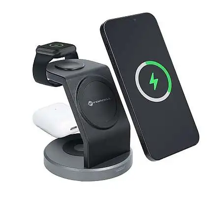 Présentation Forcell Chargeur MagSafe Qi 3en1 15W pour iPhone, Apple Watch et AirPods