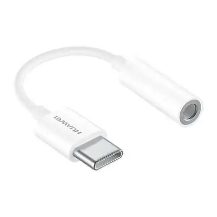Présentation HUAWEI Adaptateur USB-C vers Prise Jack 3,5 mm Type Cm20 Blanc