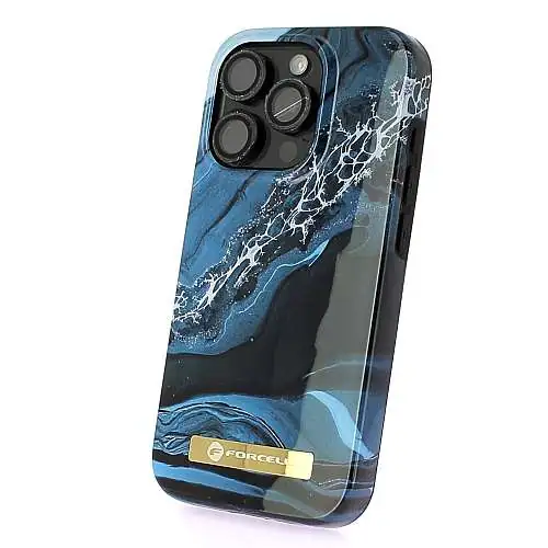 Forcell Coque pour iPhone 14 Plus impression 4D Exclusive Ocean Marble MagSafe®