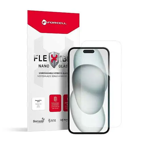 Forcell Film de protection Hybride Nano Glass pour iPhone 15