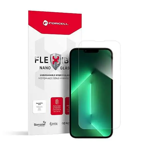 Forcell Film de protection Hybride Nano Glass pour iPhone 13 Pro Max, 14 Plus