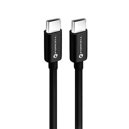 Présentation Câble ForCell USB-C vers USB-C, 200 cm, PD, QC4.0 & SuperVooc 60W Noir