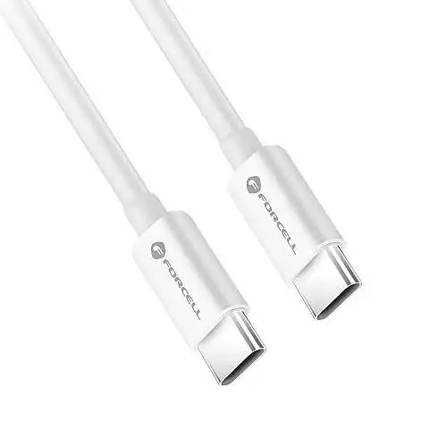 ForCell Câble USB-C vers USB-C, 300 cm, PD, QC4.0 & SuperVooc 60W Blanc