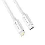 Présentation ForCell Câble USB-C vers Lightning® 8-Pin Mfi PD 30W 100 cm Blanc