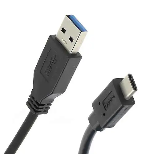 Câble USB vers USB-C Charge et Synchro 2 mètres Noir