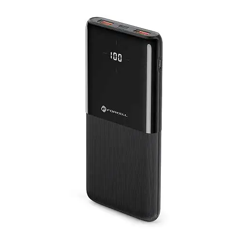 Batterie externe FORCELL F-ENERGY 10 000 mAh 20W PD QC3.0 noire
