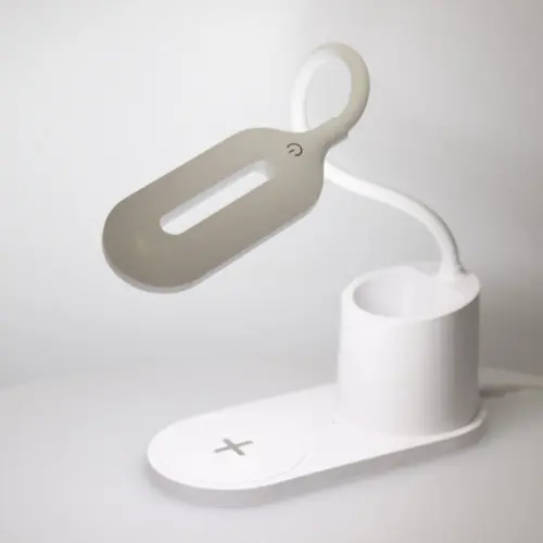 Lampe support stylo et chargeur sans fil 10W commande tactile