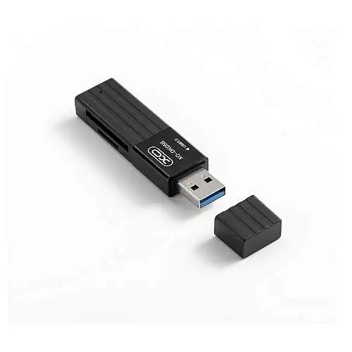 Lecteur de carte SD/TF XO 2To DK05B 2 en 1 USB 3.0 noir
