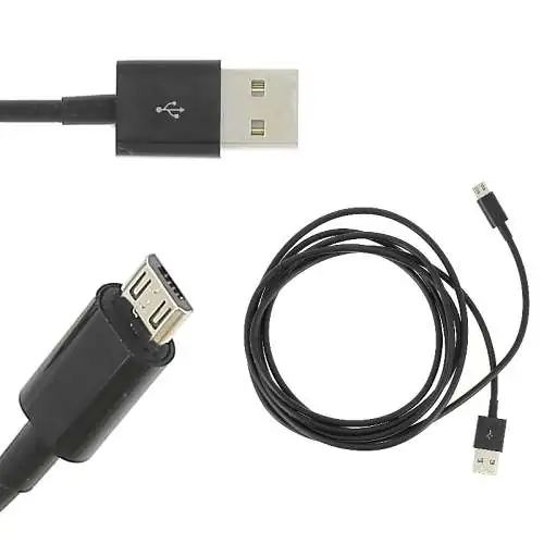 Câble USB vers Micro USB 2m Charge et Synchronisation Noir