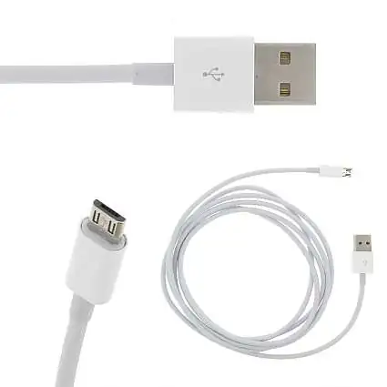 Présentation Câble USB vers Micro USB 2m Charge et Synchronisation Blanc