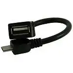 Présentation Câble OTG (Fem) vers Micro-USB (Mâle) On The Go Noir