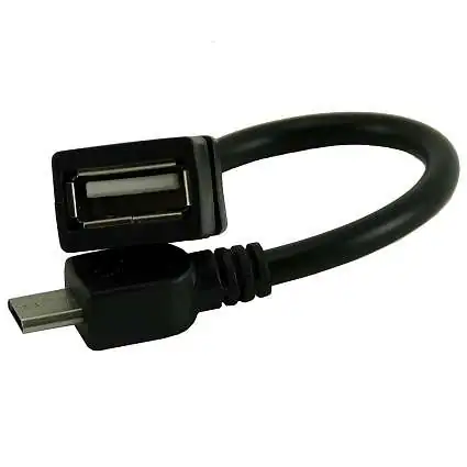 Présentation Câble OTG (Fem) vers Micro-USB (Mâle) On The Go Noir