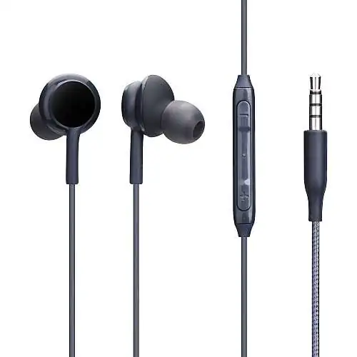 Ecouteurs Stéréo Ergonomique Noir Jack 3.5mm