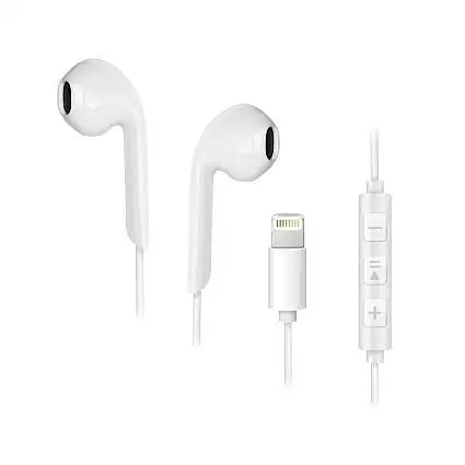 Présentation Forcell Ecouteurs Stereo Apple iPhone Lightning 8-pin blanc