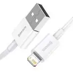 Présentation BASEUS Cable USB A vers Lightning 2,4A 1,5 m couleur blanc