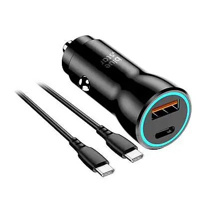 Présentation Lot Chargeur Voiture allume-cigare 30W USB-C / USB A + Câble USB-C