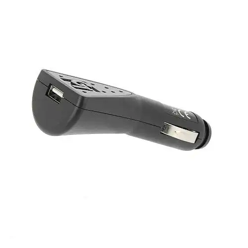 Chargeur de Voiture USB Noir avec une Puissance de 1,6A
