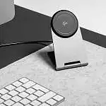 Présentation FORCELL F-ENERGY Flip Charge Qi2 15W wireless charger MagSafe silver