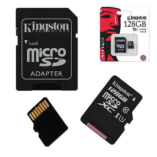 Carte Mémoire Micro SD Kingston de 128 Go Classe 10 