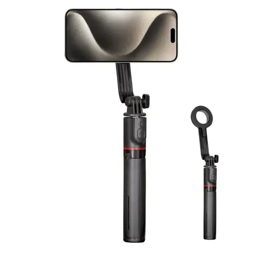Perche Selfie MagSafe® Forcell F-GRIP MagSelfie S100M Sans Fil Noir