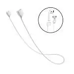 Présentation Baseus Cordon Silicone Tour de cou pour AirPods avec attache magnétique Blanc