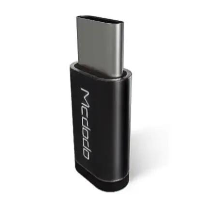 Présentation Adaptateur Charge et Synchro Micro USB (Fem) vers USB-C (Mâle) Noir