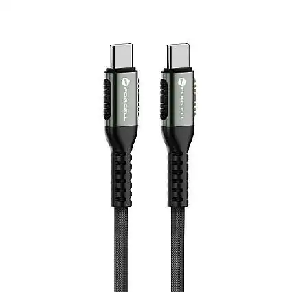 Présentation Câble Court 0,25m USB-C vers USB-C FORCELL F-ENERGY C260 QC4.0 PD 5A 100W